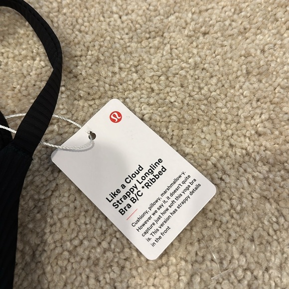 lululemon Like a Cloud Strappy Longline Ribbed Bra B/C Cup Size 2 NWT - Picture 6 of 6